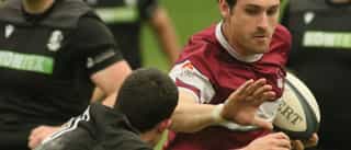 Das Bild zeigt eine Szene aus einem Rugbyspiel der Herrenmannschaft vom RSV Köln, den Partnern von Physiosport Köln.